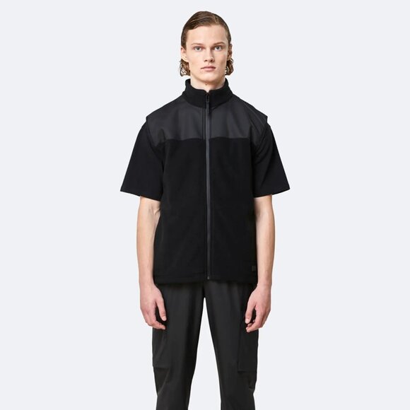 NWT Unisex Rains Fleece Vest Black XXS/XS - Picture 2 of 6